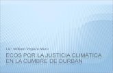 Ecos por la justicia climática en la cumbre