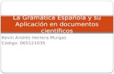 La gramática española y su aplicación en documentos