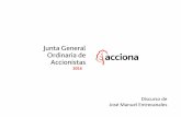 Discurso de José Manuel Entrecanales en la Junta General de Accionistas 2016