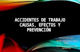Accidentes de trabajo causas, efectos y prevención