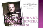 Bloque IX La dictadura de Primo de Rivera