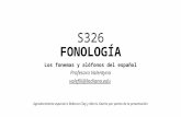 S326 Fonología: Fonemas y alófonos consonánticos