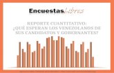 Lo que esperan los venezolanos de sus candidatos y gobernantes
