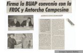 Firma la BUAP convenio con la FROC y Antorcha campesina