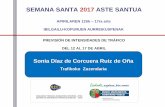 Semana Santa 2017 Aste Santua. Previsión de intensidad de tráfico