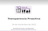 Transparencia Proactiva / Secretaría de Acceso a la Información - INAI