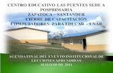 Agenda de cierre cpe Escuela Las Puentes sede