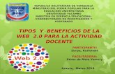 TIPOS Y BENEFICIOS DE LA WEB 2.0