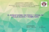  El Romanticismo histórico y social de Cecilio Acosta Y Fermín Toro