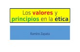 Los valores y principios en la ética  por Ramiro Zapata