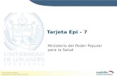 Tarjeta de registro Epi   7. MPPS. Venezuela