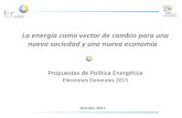 Presentación Propuestas Política Energética Fundación Renovables - Elecciones Generales 2015