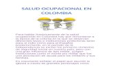 Salud ocupacional en colombia
