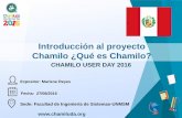 Chamiluda 2016 Introducción al proyecto  Chamilo ¿Qué es Chamilo?