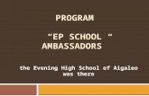 Ep school ambassadors