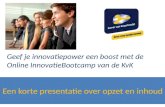 Korte presentatie over online inno bootcamp