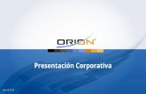 Presentacion corporativa Orión Dic 2016
