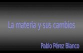 La materia y sus cambios de Pablo Pérez