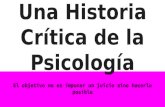 Una historia crítica de la psicología