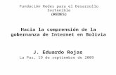 Hacia la comprensión de la gobernanza de Internet en Bolivia