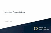 Banc 2016 - Investor Presentation