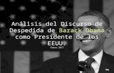 Análisis del Último Discurso de Barack Obama como Presidente de los EEUU.