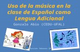 Uso de musica en clase de ELE - Gonzalo Abio, 2016