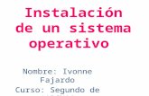 Instalación de un Sistema Operativo