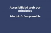 Accesibilidad web por principios - Principio 3: Comprensible