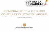 Memòria resultats Pla de Lluita contra l'Explotació Laboral Balears 2015