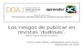 #Aprender3C - Los riesgos de publicar en revistas ‘dudosas’. Datos sobre América Latina