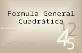 Formula General Cuadrática