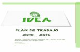 Plan de trabajo 2015 - 2016 idea untels