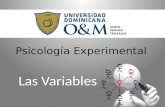 Las variables- Psicología experimental