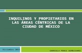 INQUILINOS Y PROPIETARIOS EN LAS ÁREAS CÉNTRICAS DE LA CIUDAD DE MÉXICO