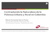 Contrastando la pobreza urbana y rural en colombia - Septiembre 2013