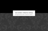 Programación Teatro Principal de Zaragoza (Enero-Abril 2016)