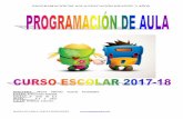 Programación de aula infantil 3 años 2017- 18
