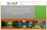 Plan de manejo Jardin Botanico Lancetilla.   junio 2016