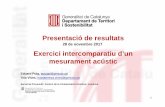 Presentació de resultats de l'Exercici intercomparatiu d’un mesurament acústic