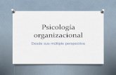 Psicología organizacional y sus perspectivas