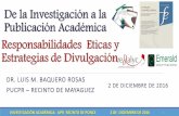 De la Investigación Académica  a la Publicación Dr. Luis M. Baquero Rosas