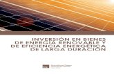 INVERSIÓN EN BIENES DE ENERGÍA RENOVABLE Y DE EFICIENCIA ENERGÉTICA DE LARGA DURACIÓN