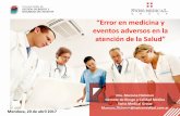 Error en medicina y eventos adversos en salud, . mendoza 2017 f