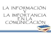 La informacion y la importancia en la comunicacion