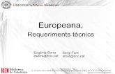 Europeana, requeriments tècnics