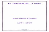Origen de la vida - ALEXANDER OPARIN
