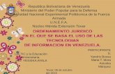 Ordenamiento jurídico en el que se basa el uso de las tecnologías de la información y la comunicación en venezuela (crbv, loe, cnb 2007, decreto de internet, plan tic, ley orgánica
