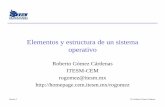 Elementos y estructura de un sistema  · PDF fileElementos y estructura de un sistema operativo Roberto Gómez Cárdenas ITESM-CEM rogomez@itesm.mx