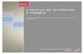 CALCULO DE TENSIONES Y TORQUE · PDF fileCALCULO DE TENSIONES Y TORQUE Conceptos básicos y generales. Ejercicios resueltos y propuestos 2013 Por Joseph Arquímedes Collado Rep. Dom.